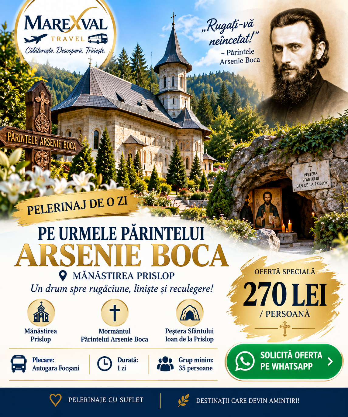 Pe urmele Părintelui Arsenie Boca” – Prislop